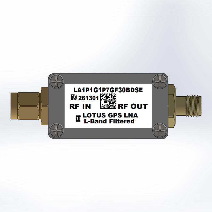GPS/GNSS Low Noise Amplifier 0.6dB NF 1.1G-1.7GHz 30dB Gain L-Band Filtered