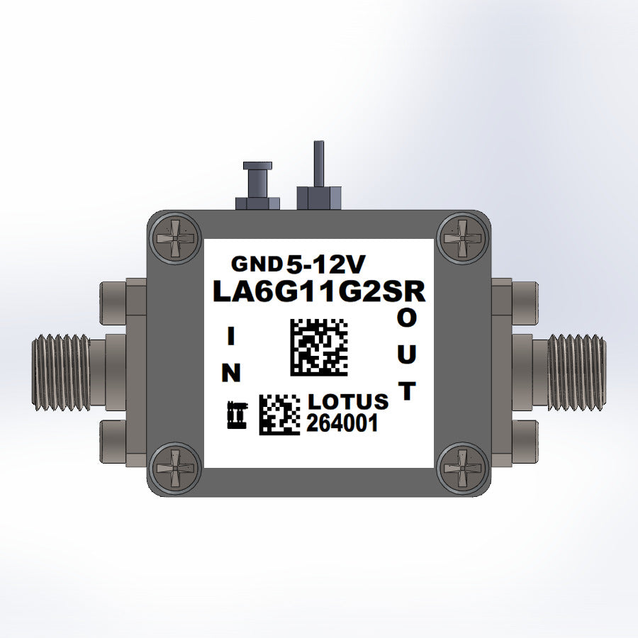 Low Noise Amplifier 1.8dB NF 6GHz to 11GHz 38dB Gain 16.5dBm P1dB SMA