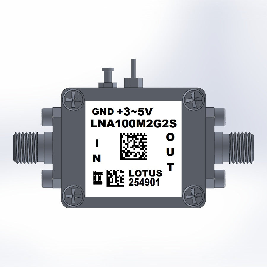 Low Noise Amplifier 0.45dB NF 100M~2GHz 40dB Gain 20dBm P1dB SMA - 2 Stage High Gain