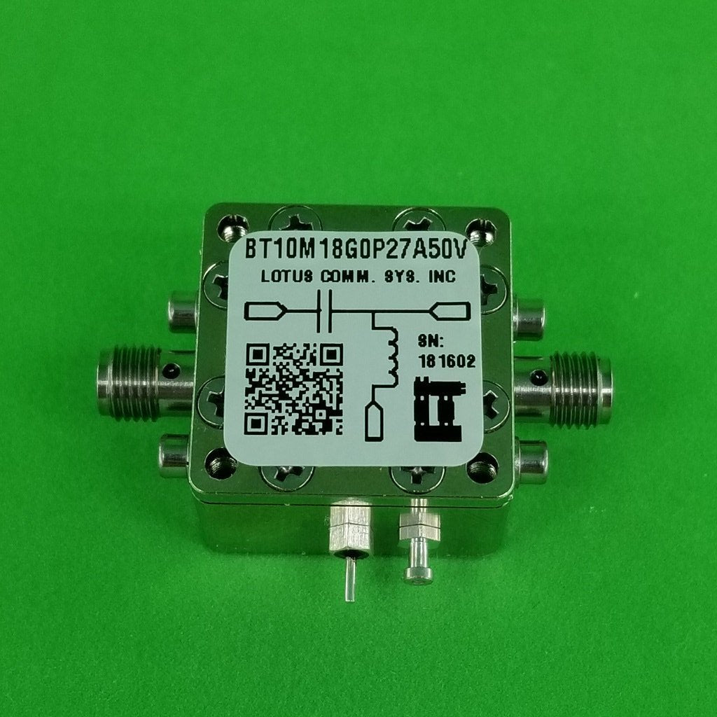 Bias Tee Broadband 10 MHz to 18 GHz (Max. 270mA) 50V DC