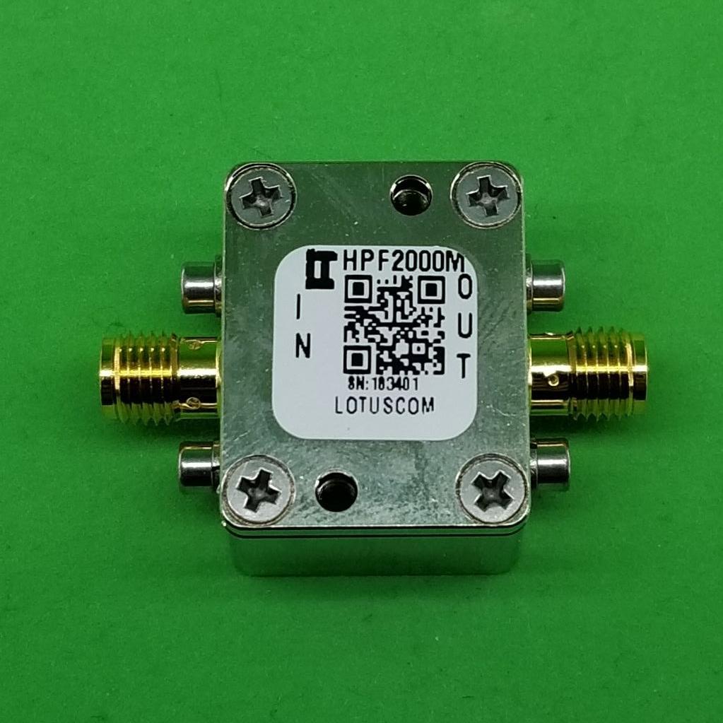 High Pass Filter (LTCC Construction) HPF2000M Pass Band 2260M - 6250MHz