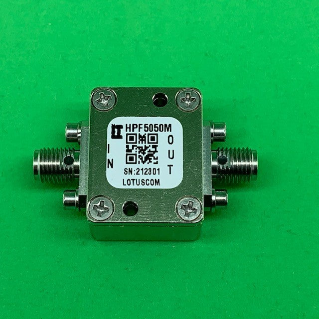 High Pass Filter (LTCC Construction) HPF5050M Pass Band 5.5G - 10GHz