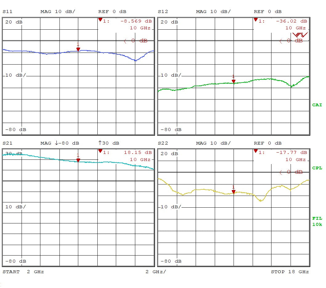 Low Noise Amplifier 1.4dB NF 2GHz to 18GHz 20dB Gain 13dBm P1dB SMA