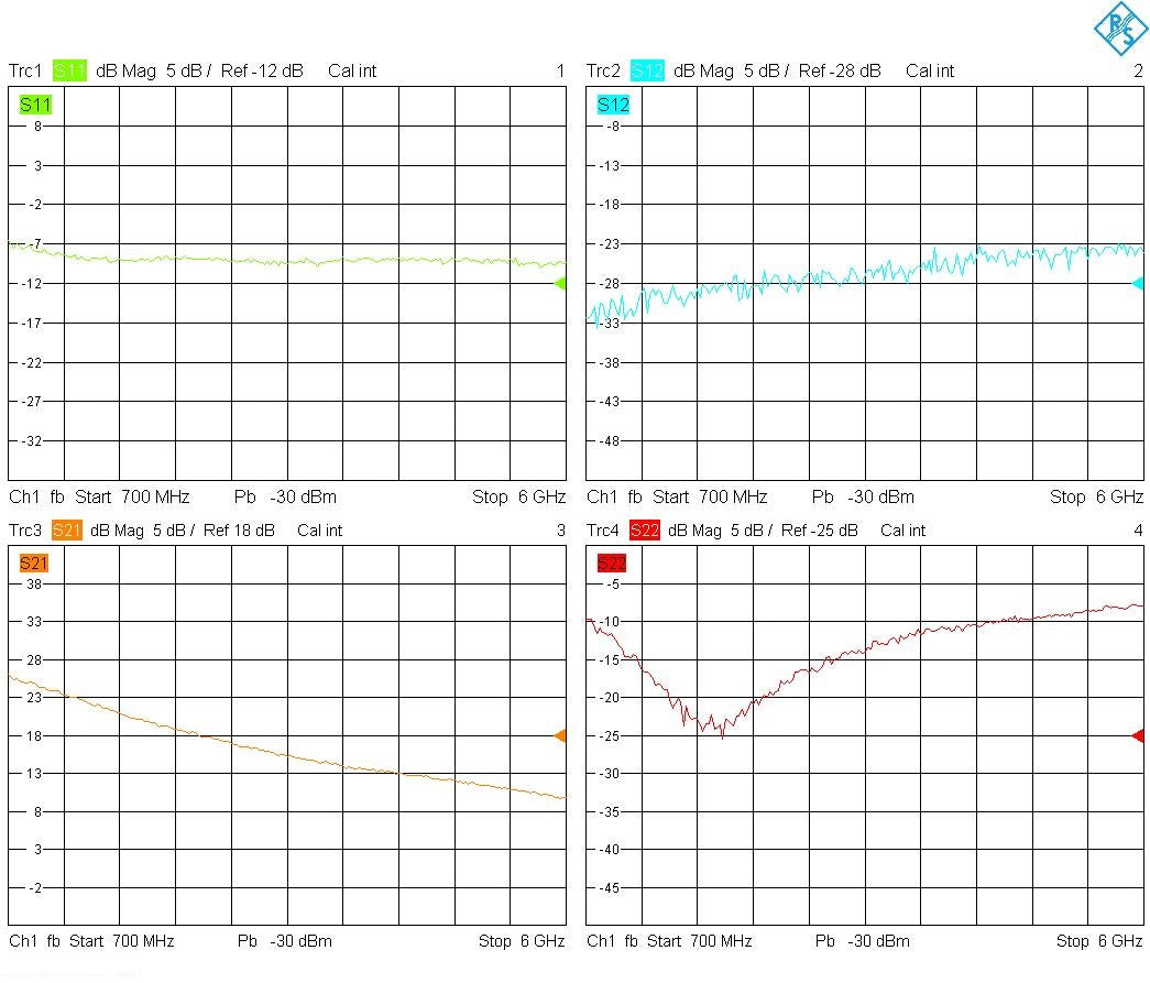 Broadband Ultra Low Noise Amplifier with LDO 0.4dB NF 0.7~6GHz 20dB Gain SMA