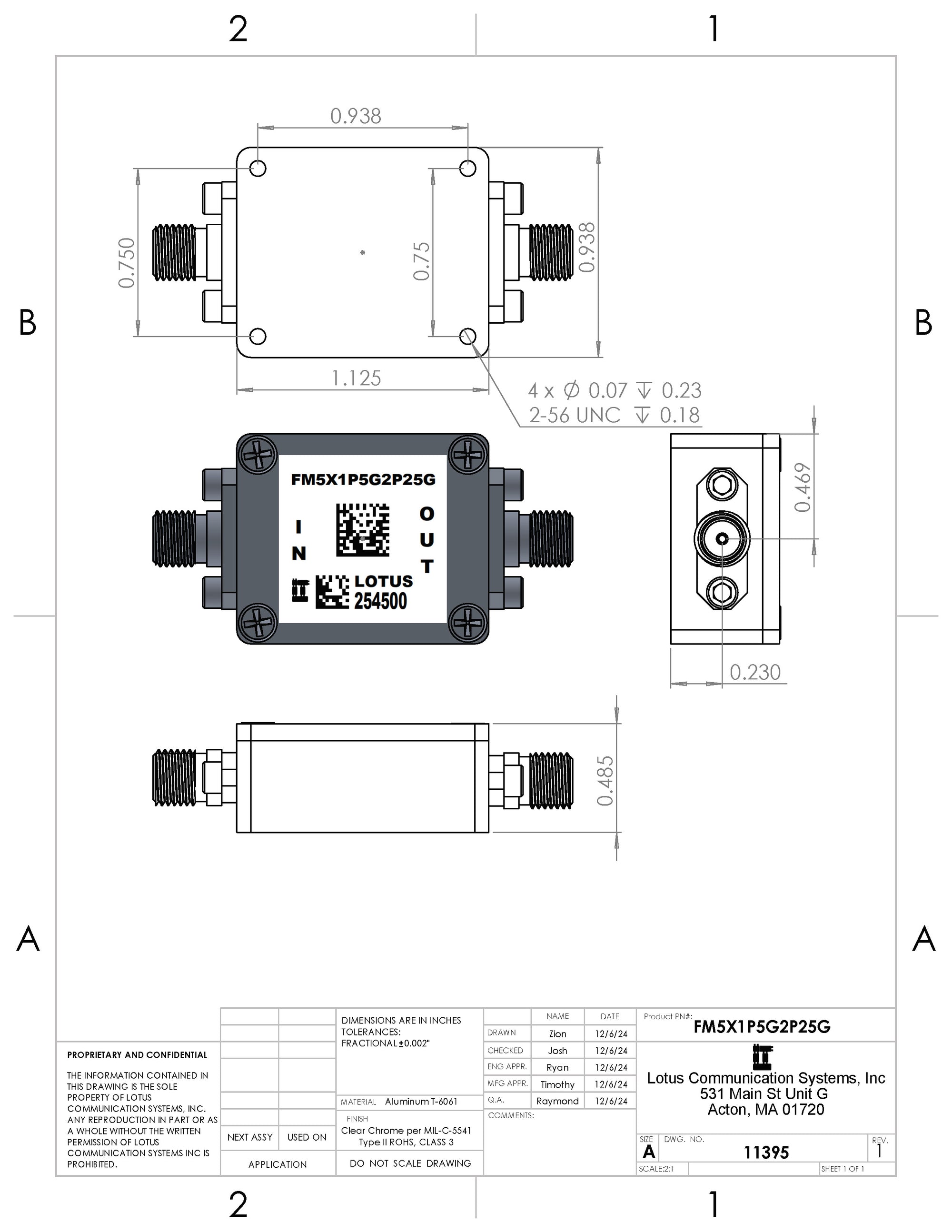 Passive Freq. Multiplier x5 (OUTPUT 1.5-2.25GHz) FM5X1P5G2P25G