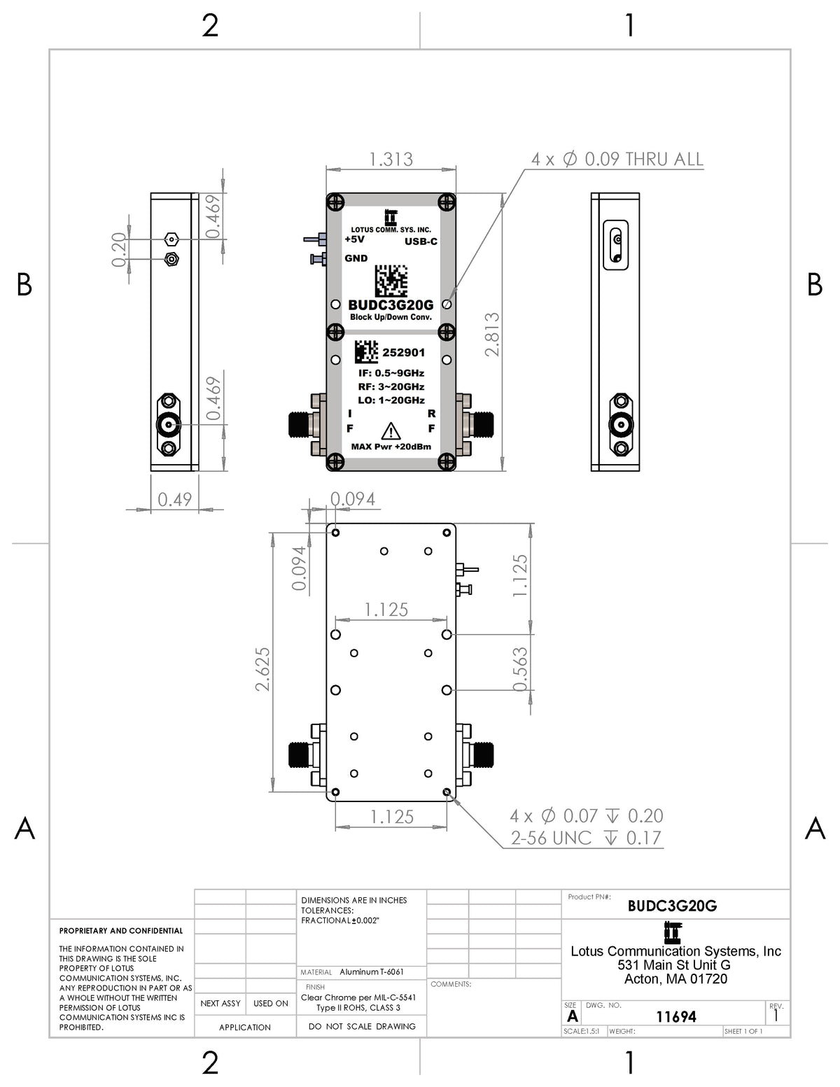 Software Defined Block Up/Down Converter 3G~20GHz