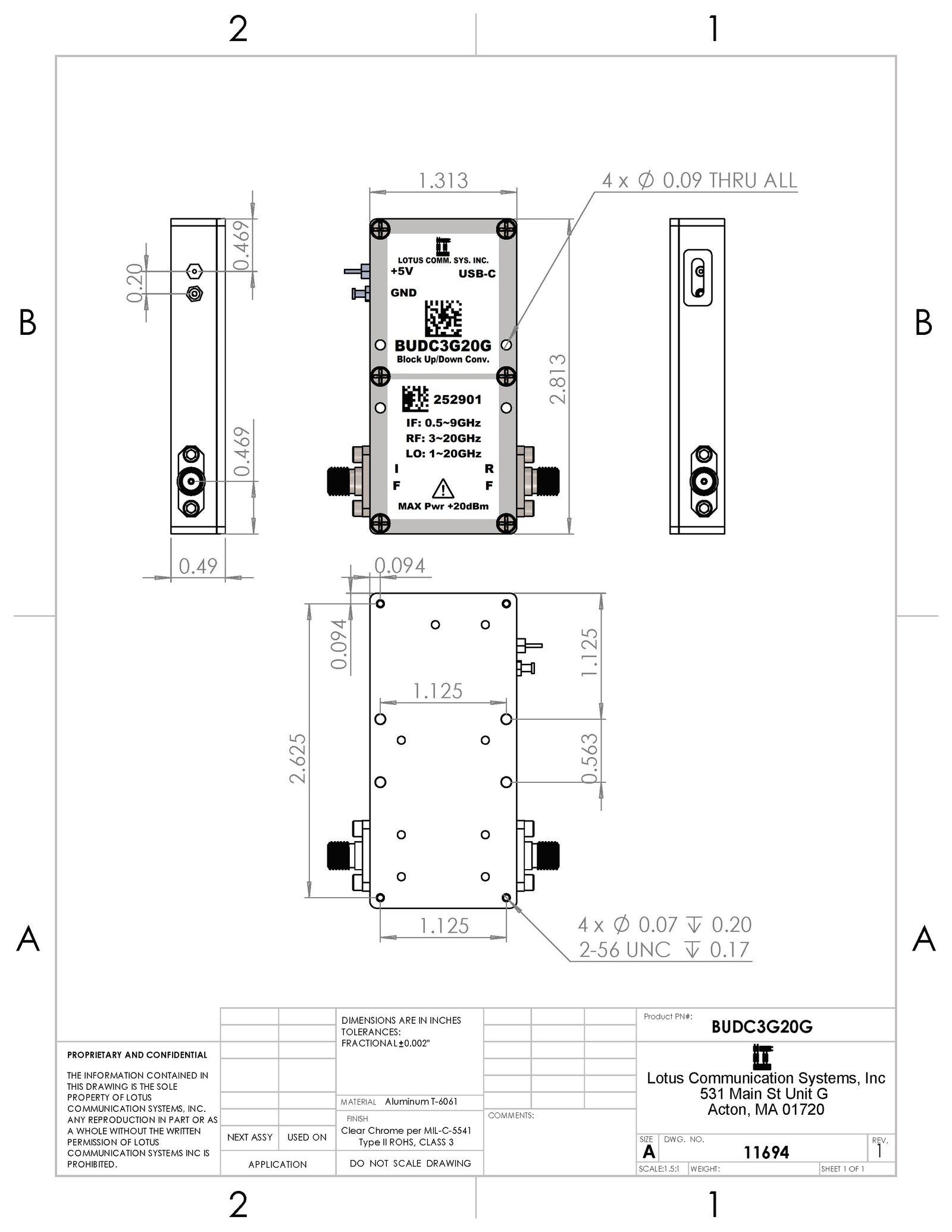 Software Defined Block Up/Down Converter 3G~20GHz