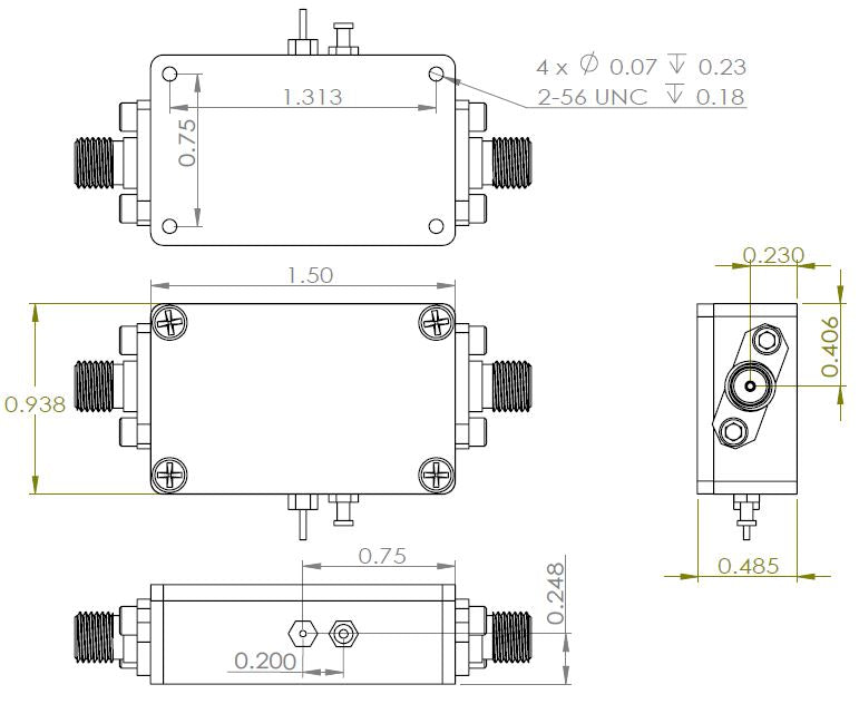 Low Noise Amplifier 1.8dB NF DC~8GHz 39dB Gain SMA