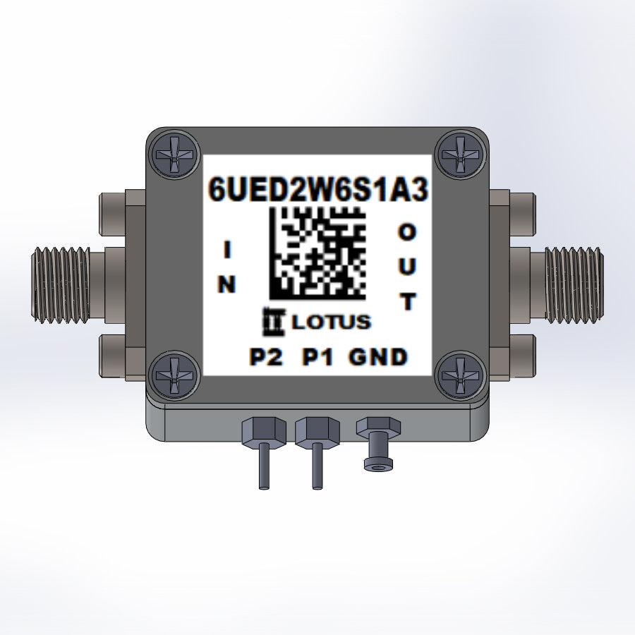 6UED2W6S1A3 Enclosure Kit for 0.020"/0.5mm PCB (size 0.75"x0.5625") 2 SMA 2 Active 0.58" Height