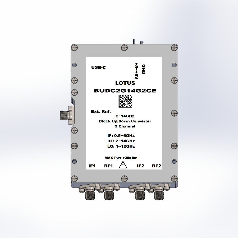 2 Channel Phase Coherent Block Up/Down Converter 2G~14GHz BUDC2G14G2CE