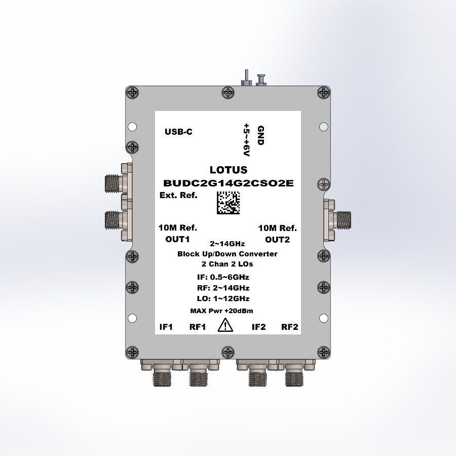 2 CH Phase Coherent BUDC 2G~14GHz 2 LOs Ext. Ref.
