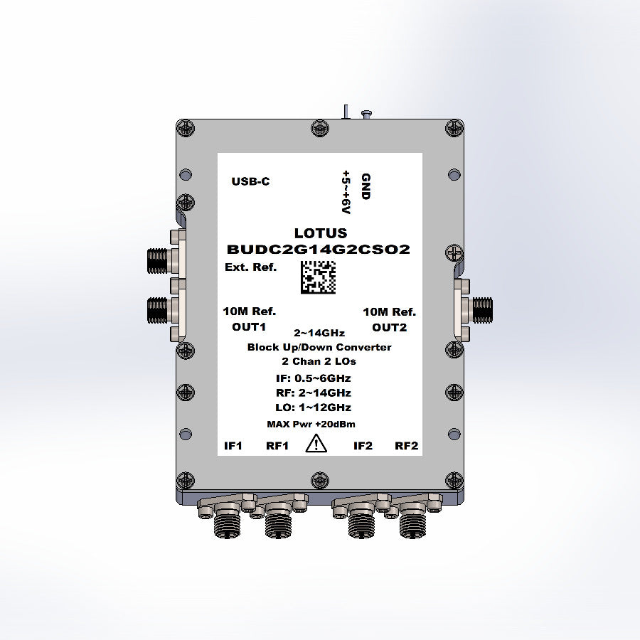 2 Chan Phase Coherent Block Up/Down Converter 2G~14GHz 2 LOs