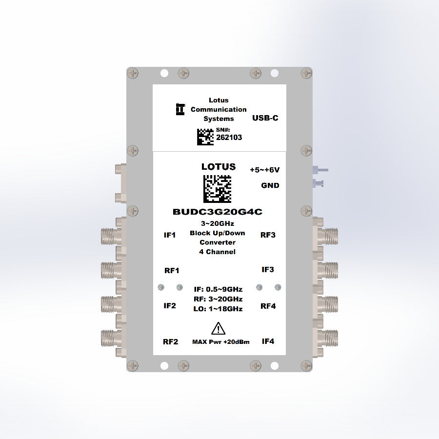4 CH Bock Up/Down Converter 3G~20GHz RF