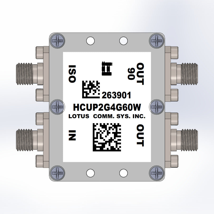 Hybrid 90 Degree 3dB Coupler 2G to 4 GHz 60W