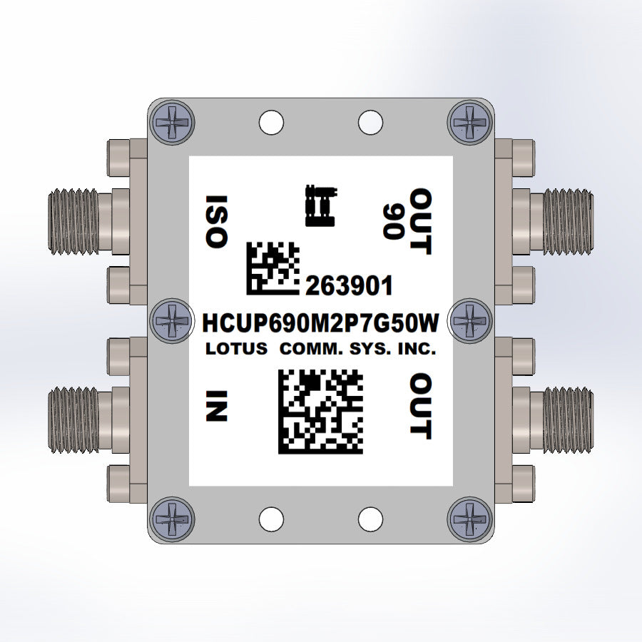 Hybrid 90 Degree 3dB Coupler 690M to 2.7 GHz 50W