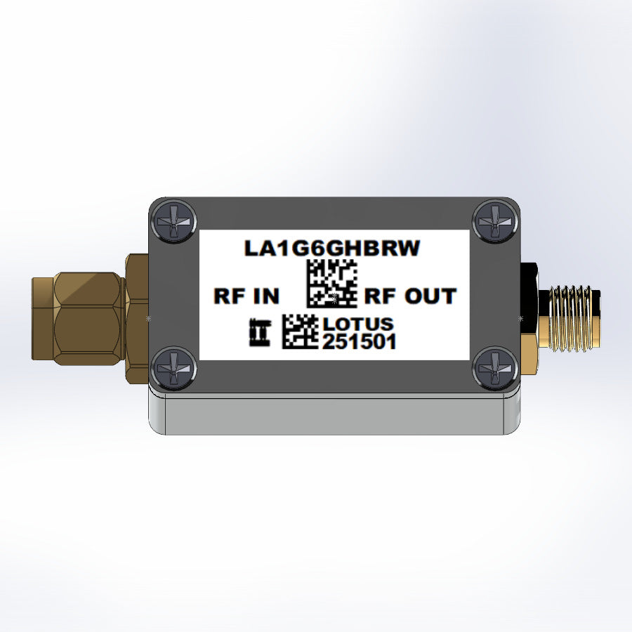 Broadband Low Noise Amplifier 2-Stage Flat Gain 1-6 GHz with Bias Tee
