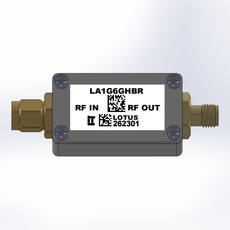 Broadband Low Noise Amplifier 2-Stage Flat Gain 1-6 GHz with Bias Tee