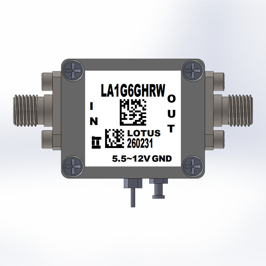 Low Noise Amplifier 1.0dB NF 1GHz to 6GHz 34dB Gain SMA
