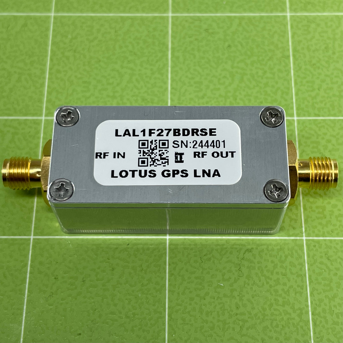 GPS/GNSS L1 & Galileo E1 Filtered Inline Low Noise Amplifier 1.7dB NF 28dB Gain SMA
