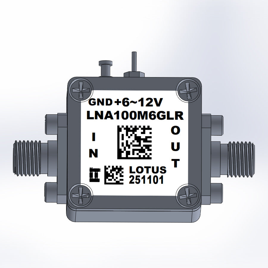 Low Noise Amplifier 0.3dB NF 100MHz to 6GHz 20dB Gain 22dBm P1dB SMA