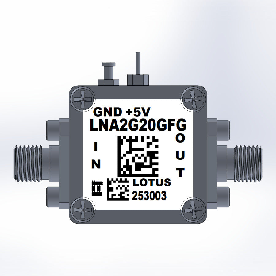 Low Noise Amplifier 3.0dB NF 2~20GHz 16dB Flat Gain 19.5dBm P1dB SMA