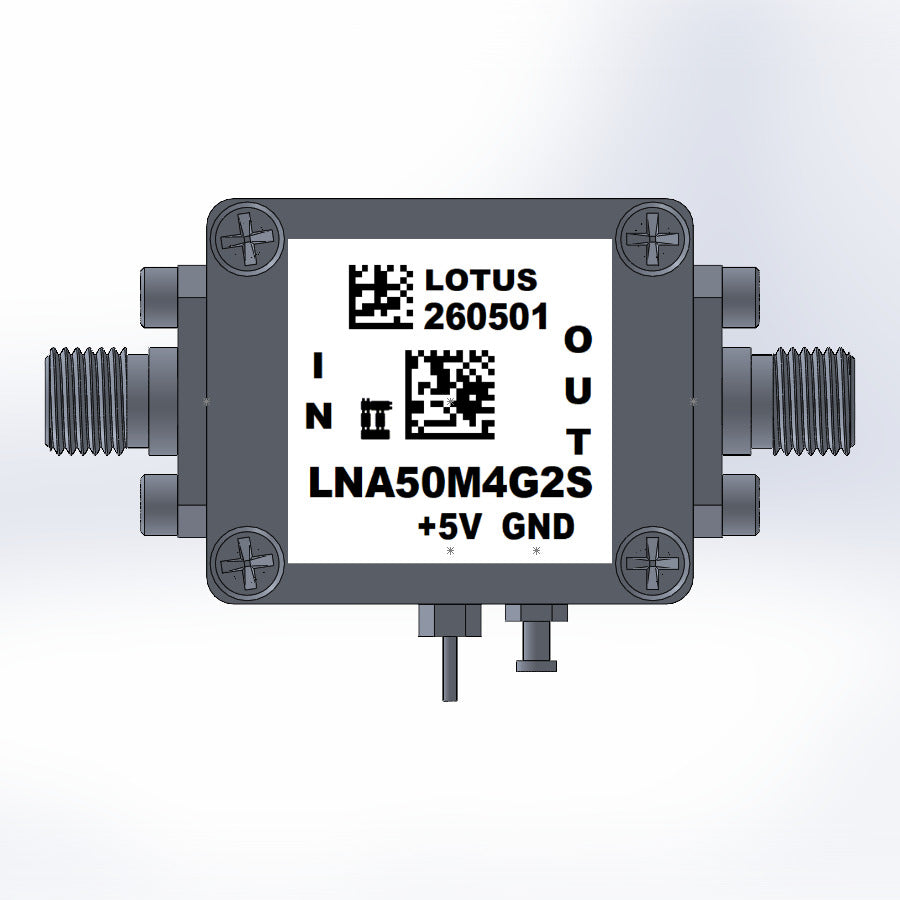 Low Noise Amplifier 0.8dB NF 50M~4GHz 36dB Gain 22dBm P1dB SMA - 2 Stage High Gain