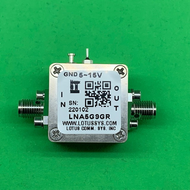 Low Noise Amplifier 0.7dB NF 1GHz to 6GHz 34dB Gain SMA