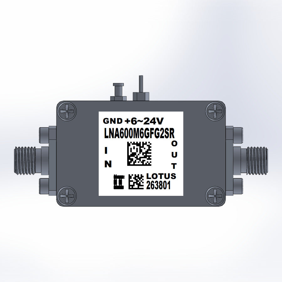 LNA (LNA600M6GFG2S) 0.9dB NF 0.6~6GHz 39dB Gain - 2 Stage High Gain