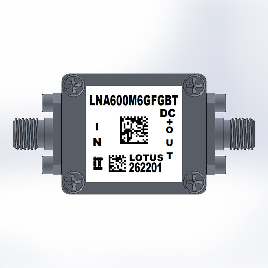 Broadband Low Noise Amplifier 0.95dB NF 0.6~6GHz 21dB Flat Gain with Bias Tee
