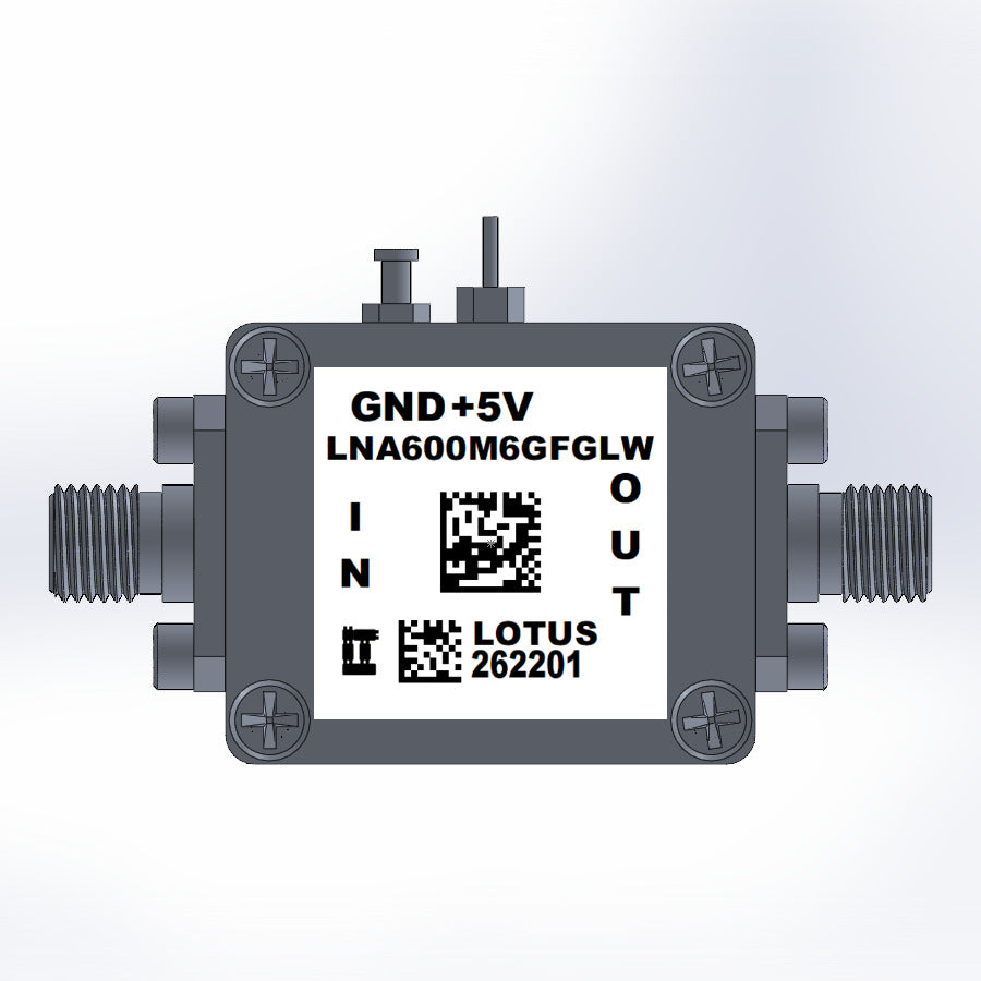 Low Noise Amplifier 600M-6GHz Flat Gain with RF Limiter