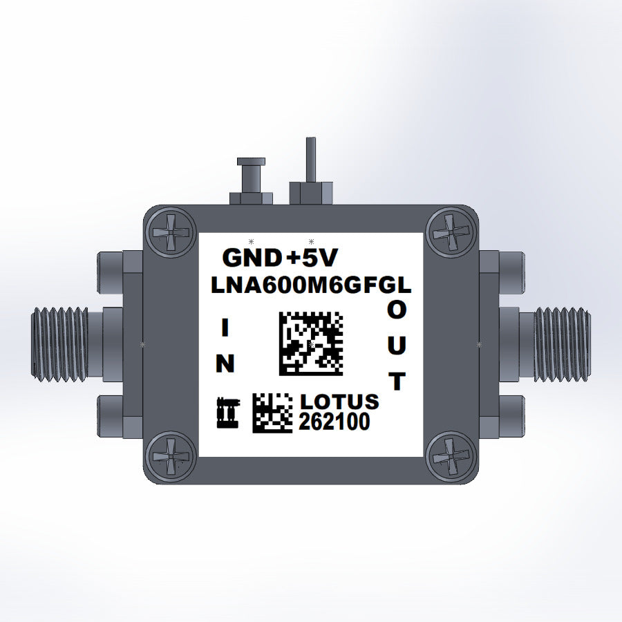 Low Noise Amplifier 600M-6GHz Flat Gain with RF Limiter