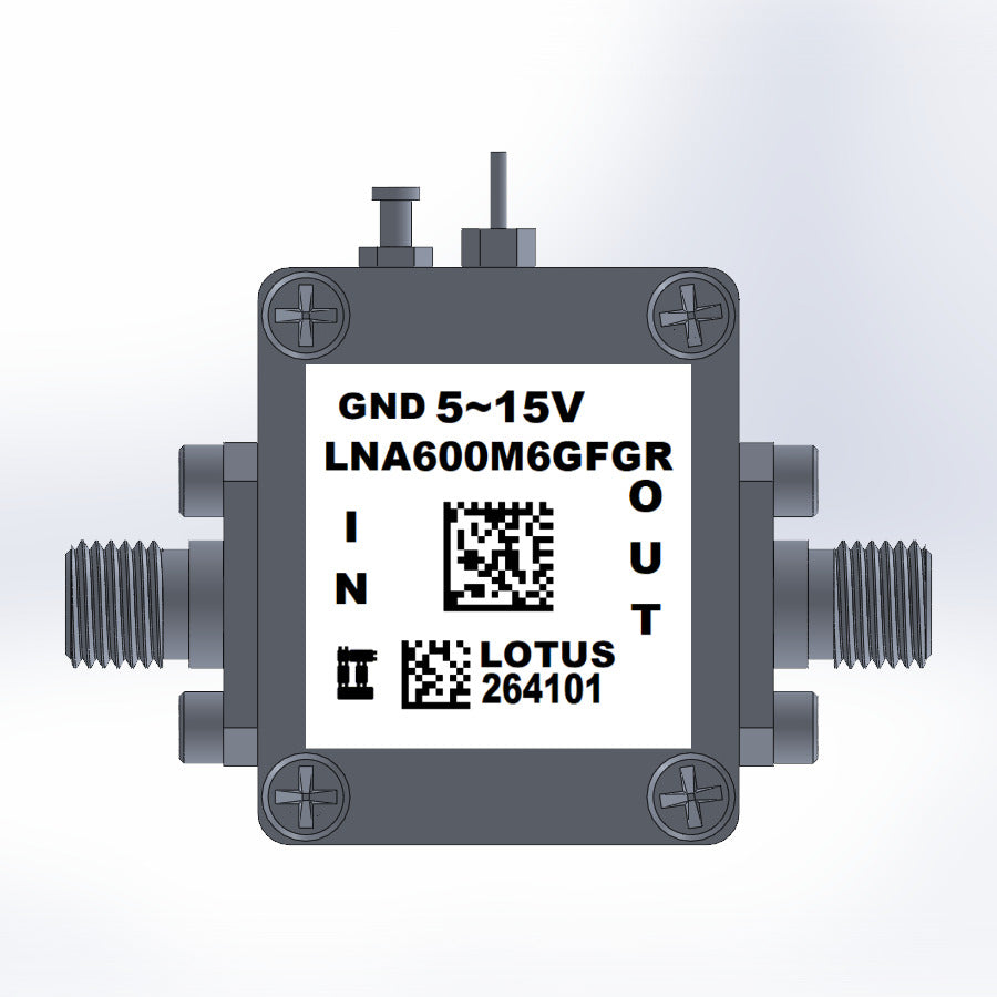Broadband Low Noise Amplifier with LDO 0.9dB NF 600M~6GHz 21dB Flat Gain SMA