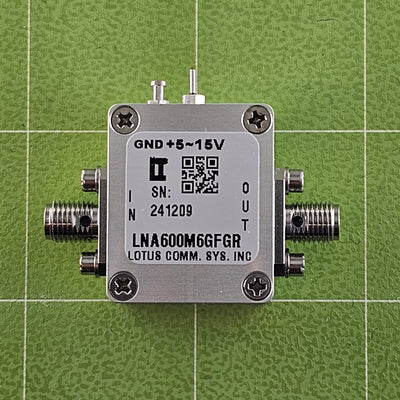 Broadband Low Noise Amplifier with LDO 0.9dB NF 600M~6GHz 21dB Flat Gain SMA
