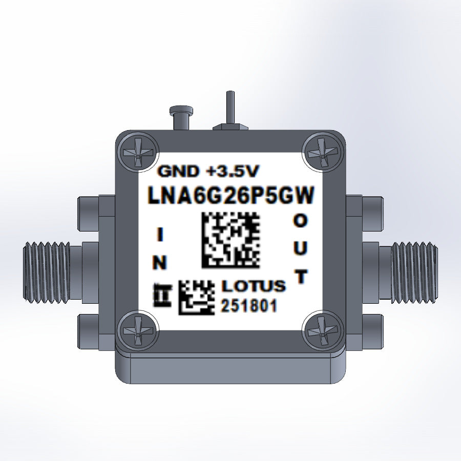 Low Noise Amplifier 2.5dB NF 6 - 26.5 GHz 20dB Gain 10dBm P1dB