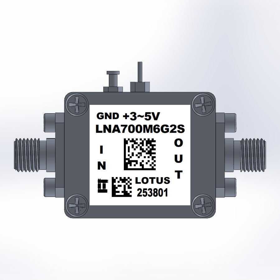 Low Noise Amplifier 0.4dB NF 0.7~6GHz 40dB Gain 20dBm P1dB SMA - 2 Stage High Gain
