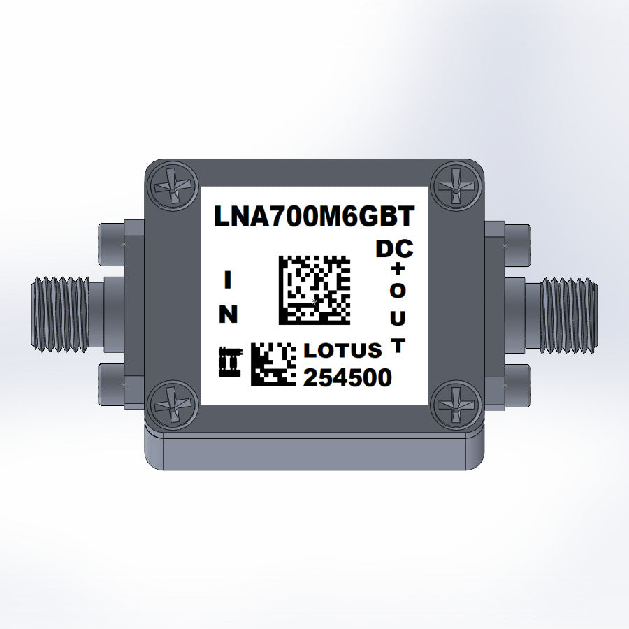 Broadband Low Noise Amplifier 0.4dB NF 0.7GHz to 6GHz 20dB Gain with Bias Tee