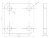 6UDD6W6S1A2 Enclosure Kit for 0.062"/1.6mm PCB (size 0.5625"x0.5625") 2 SMA Active 0.58" Height