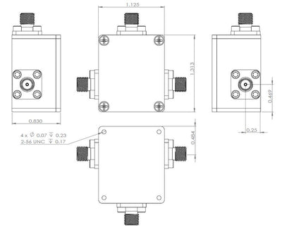 Bias Tee Broadband 10 MHz to 15 GHz (Max. 7A 100V DC)