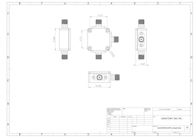 Passive Frequency Mixer (MIX2P3G8G) 2.3G - 8GHz RF and DC - 3G IF