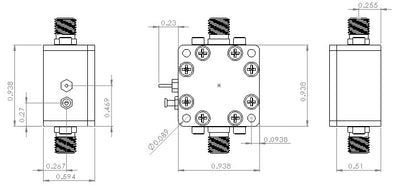 Gain Block Amplifier 3.5dB NF 4G to 10GHz 15dB Gain 13dBm P1dB SMA