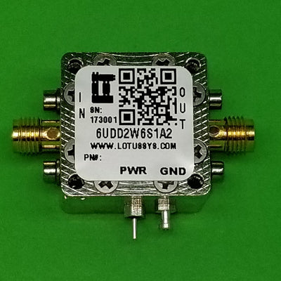 6UDD2W6S1A2 Enclosure Kit for 0.020"/0.5mm PCB (size 0.5625"x0.5625") 2 SMA Active 0.58" Height