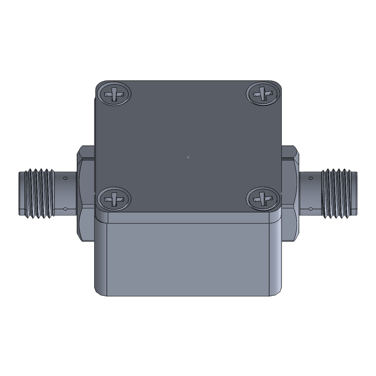 6UDD4W6H52SMAP2W Enclosure Kit for 0.040&quot;/1mm PCB (size 0.5625&quot;x0.5625&quot;) 2 SMA 0.6&quot; Height
