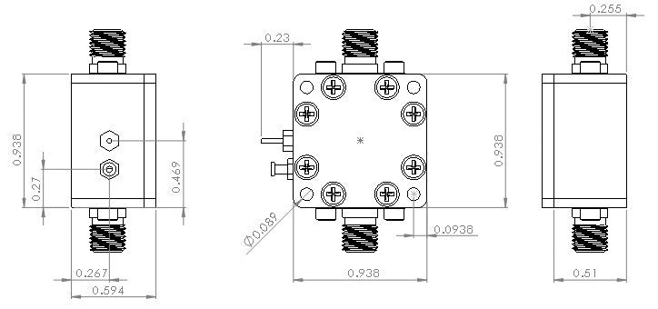 Bias Tee Broadband 10 MHz to 18 GHz (Max. 270mA) 50V DC