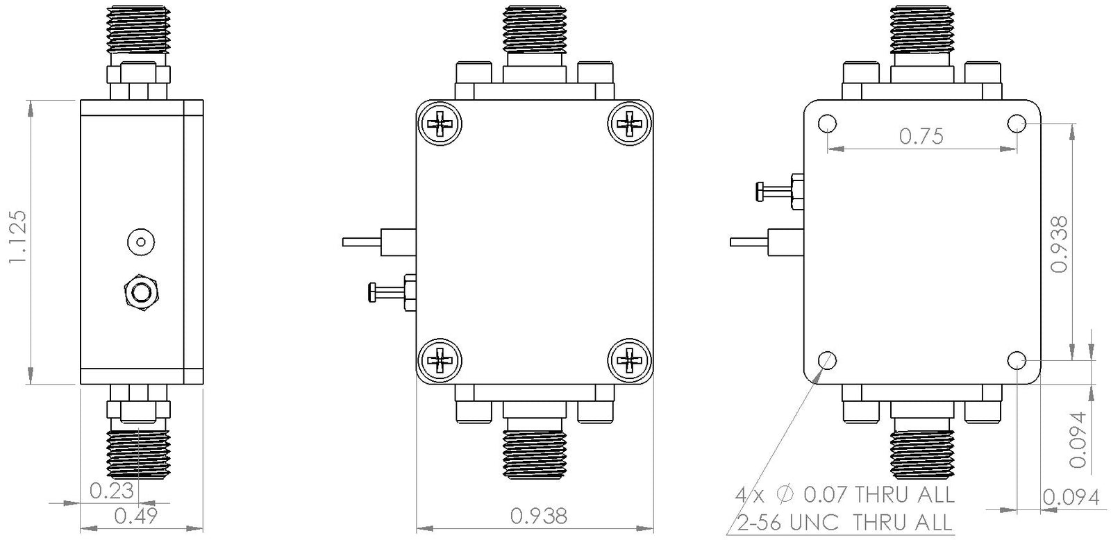 Low Noise Amplifier 0.9dB NF 50MHz to 500MHz 27dB Gain 22dBm P1dB SMA LNA50M500MH