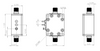 6UED2W6S1A3 Enclosure Kit for 0.020"/0.5mm PCB (size 0.75"x0.5625") 2 SMA 2 Active 0.58" Height