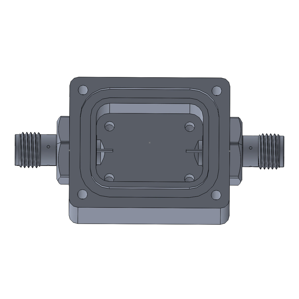 6UED2W6H52SMAP2W Enclosure Kit for 0.02"/0.5mm PCB (size 3/4"x9/16") 2 SMA 0.6" Height