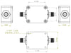 6UED4W6H52SMAP2W Enclosure Kit for 0.040"/1mm PCB (size 3/4"x9/16") 2 SMA 0.6" Height