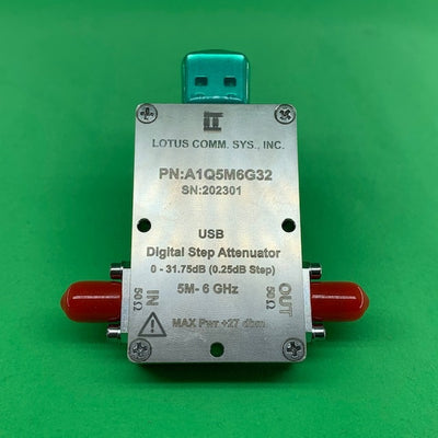 1 Channel 32 dB Programmable Attenuator (USB Stick), 0.25 dB Step, 5M - 6 GHz