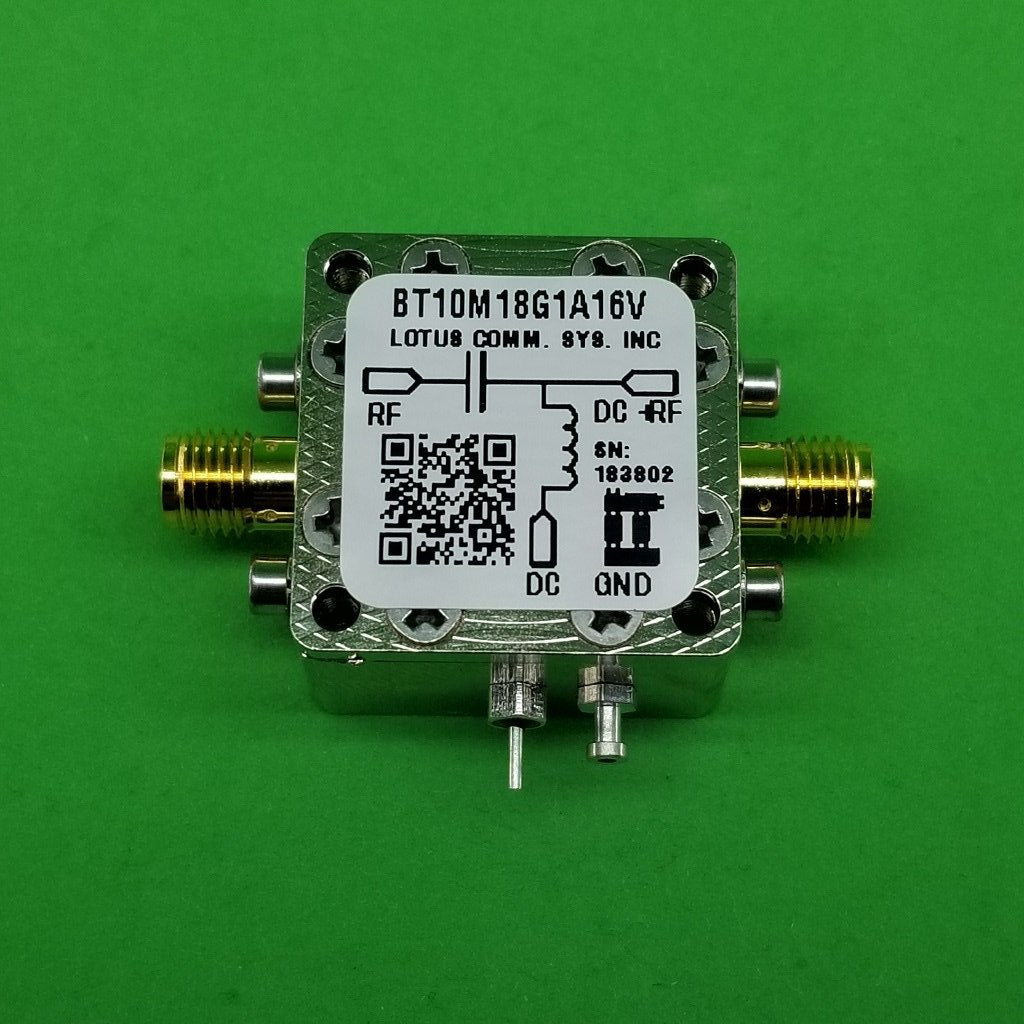 Bias Tee Broadband 10 MHz to 18 GHz (Max. 1A) 16V DC