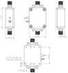 6UED2W6H41SMAA2 Enclosure Kit for 0.02"/0.5mm PCB (size 3/4"x9/16") 2 SMA Active 0.48" Height